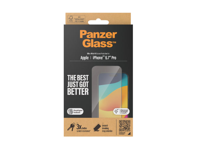 PanzerGlass UltraWide Fit SP - iPhone 15 Pro Max