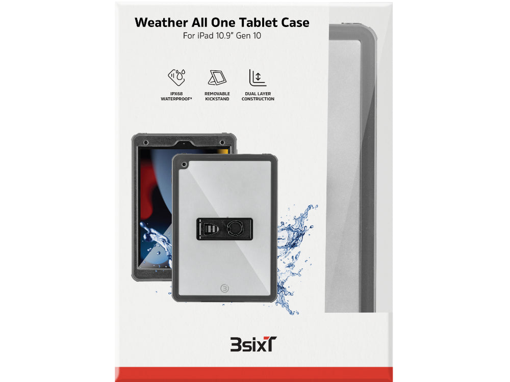 3sixT Weather All One - iPad 10.9/11 Gen 10/A16 - Clr/Black