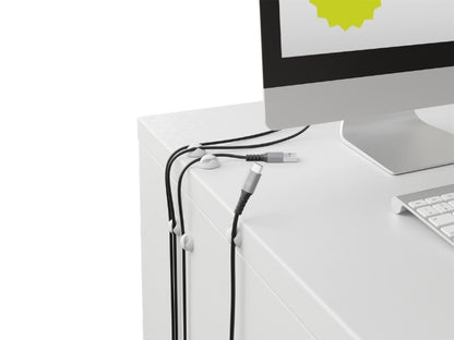 Goobay Cable Management 2 Slots MINI  white