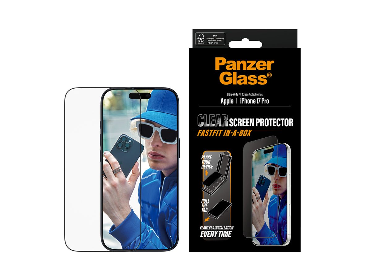 PanzerGlass UWF SP w. Fastfit in-a-box - iPhone 17 Pro