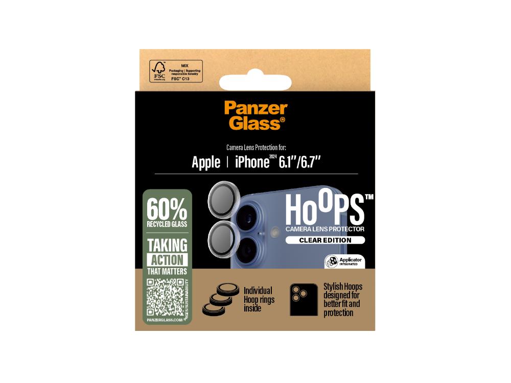 PanzerGlass Hoops LP -iPhone 16/Plus - Clear