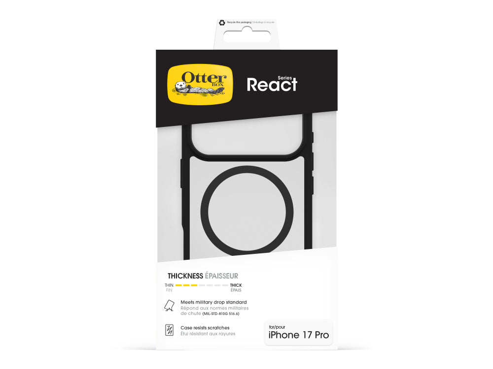 OtterBox React MagSafe - iPhone 17 Pro - Black Crystal