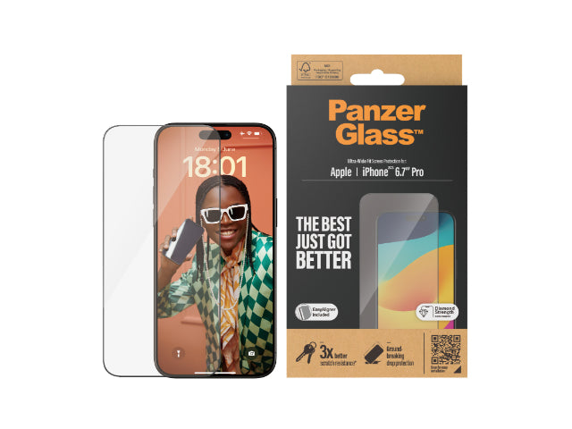 PanzerGlass UltraWide Fit SP - iPhone 15 Pro Max