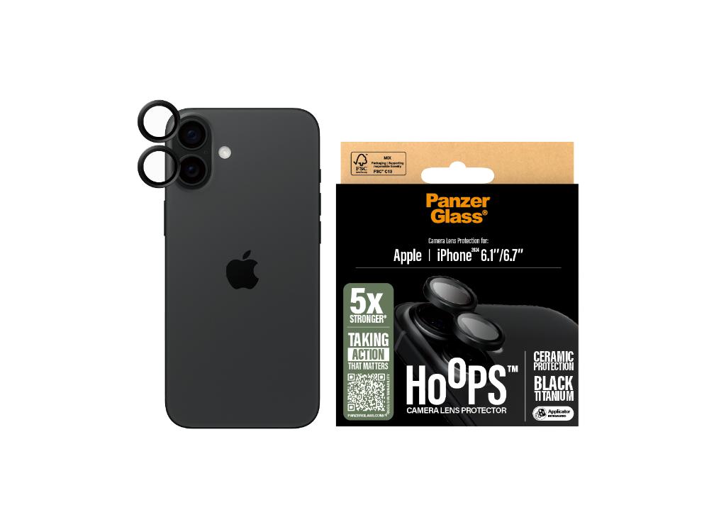 PanzerGlass Ceramic Hoops LP -iPhone 16/Plus