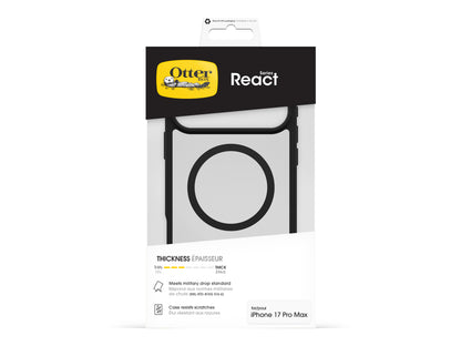 OtterBox React MagSafe - iPhone 17 Pro Max - Black Crystal