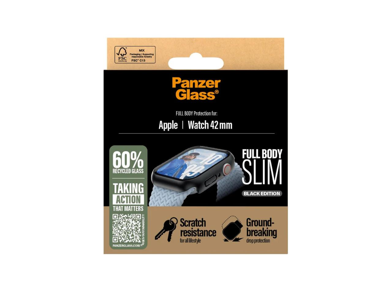 PanzerGlass Snappie SP- Apple Watch (42mm) - Black