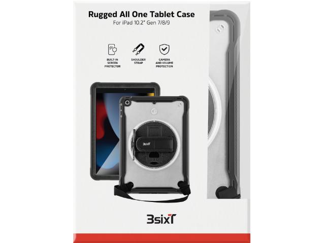 3sixT Rugged All One - iPad 10.9/11 Gen 10/A16 - Clear/Black